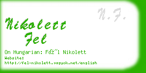 nikolett fel business card
